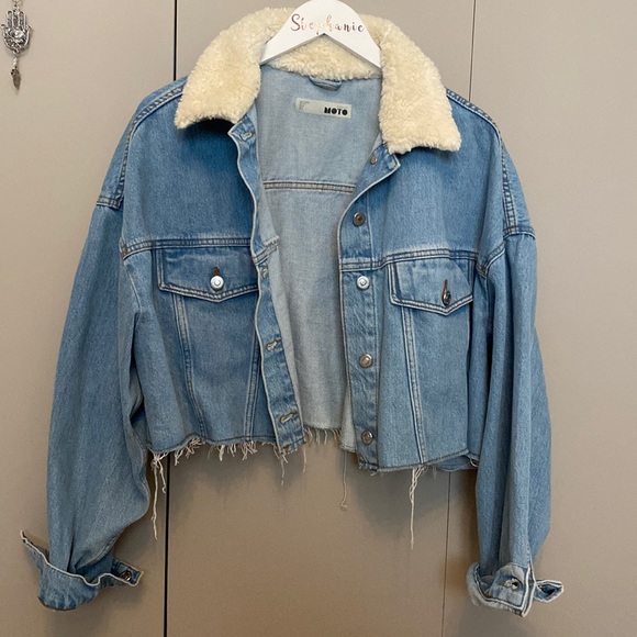Topshop Jackets & Blazers - Topshop crop jean jacket